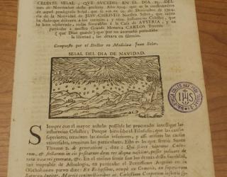 La astrología al servicio de la Casa de Austria. El 25 de diciembre de 1704, cayó un meteorito cerca de Terrassa, lo que fue considerado negativo. Pero el 23 de noviembre de el año siguiente, el doctor Joan Solar, lo convierte en buenos pronósticos para Carlos III.