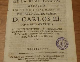 Carta del rey Carlos a la Generalitat de Catalunya.